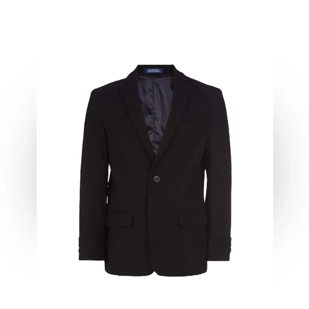 IZOD Boys Black Blazer Jacket Taylor Suit  Size 12